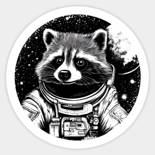 Raccoon astronaut Sticker